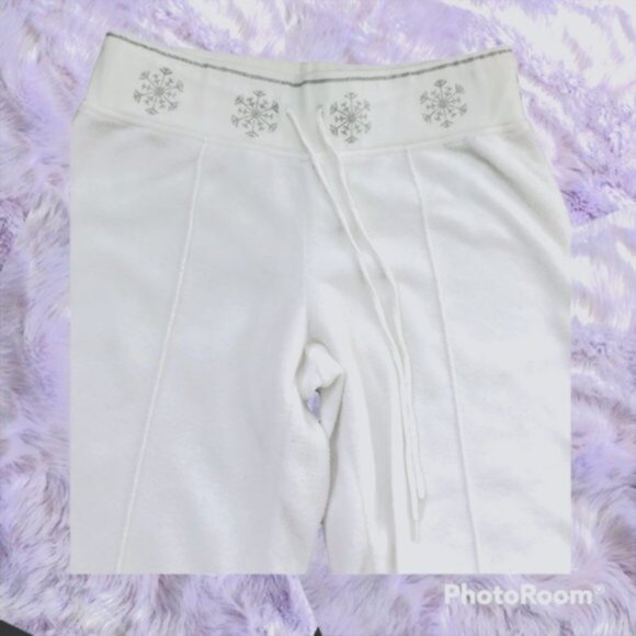 Vintage La Senza Fleece White Pj Bottoms - Picture 13 of 15